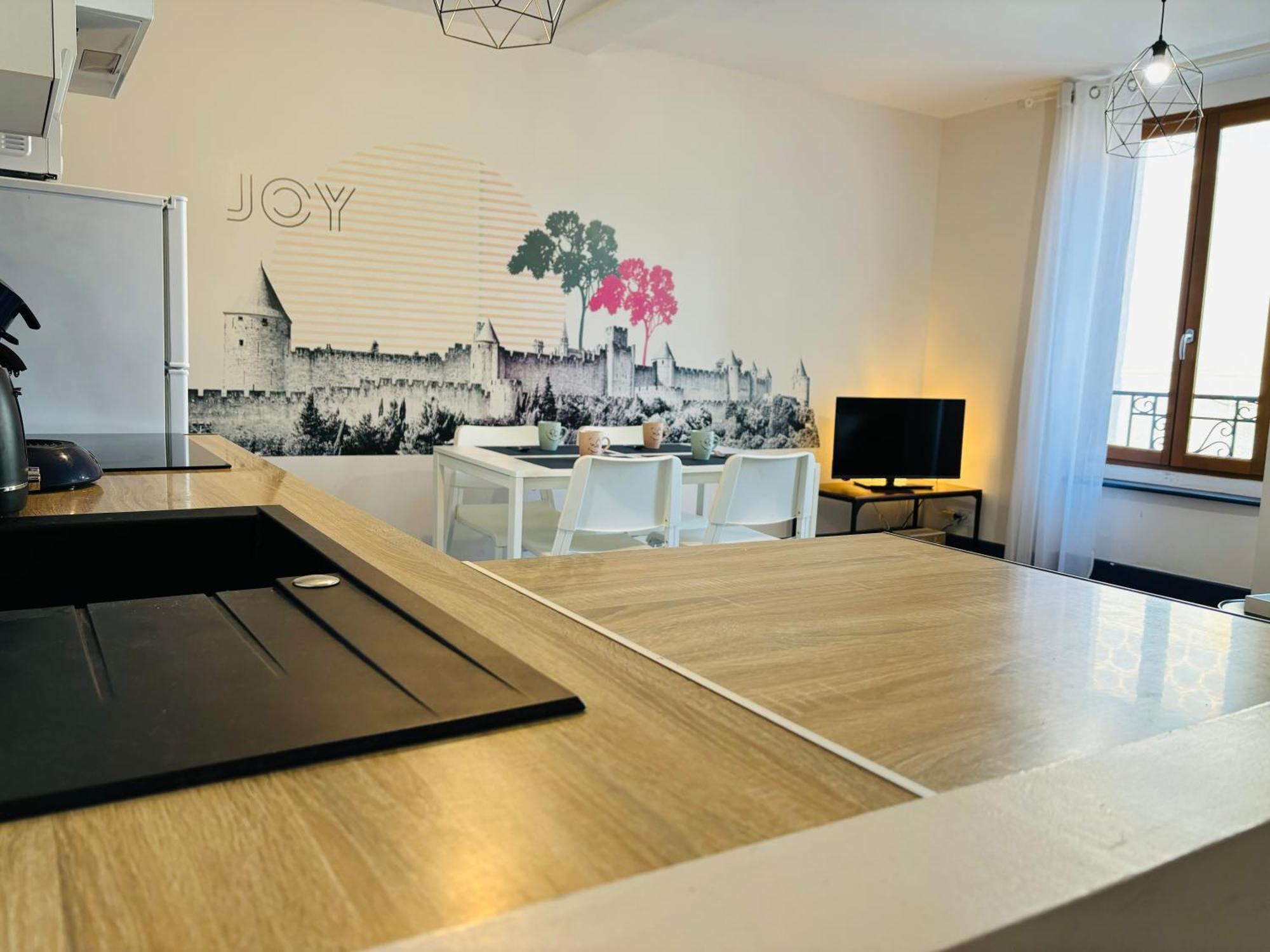 Spacieux, Climatise, Quartier Calme, Proche Chateau, Le Cocon De Joy カルカソンヌ エクステリア 写真